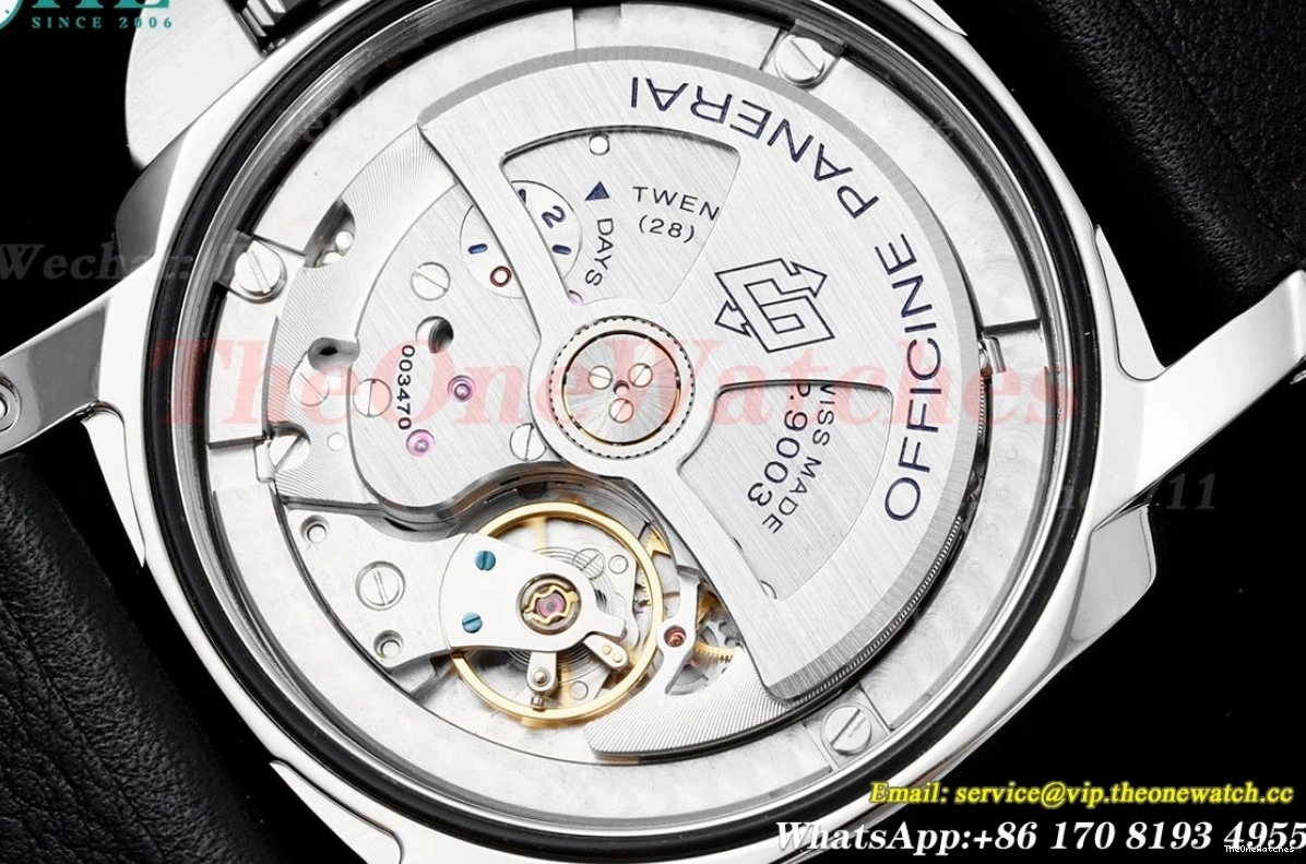 PAM531 VSF Black 44mm Super Clone Luminor Dial P9003 SS LE 0130